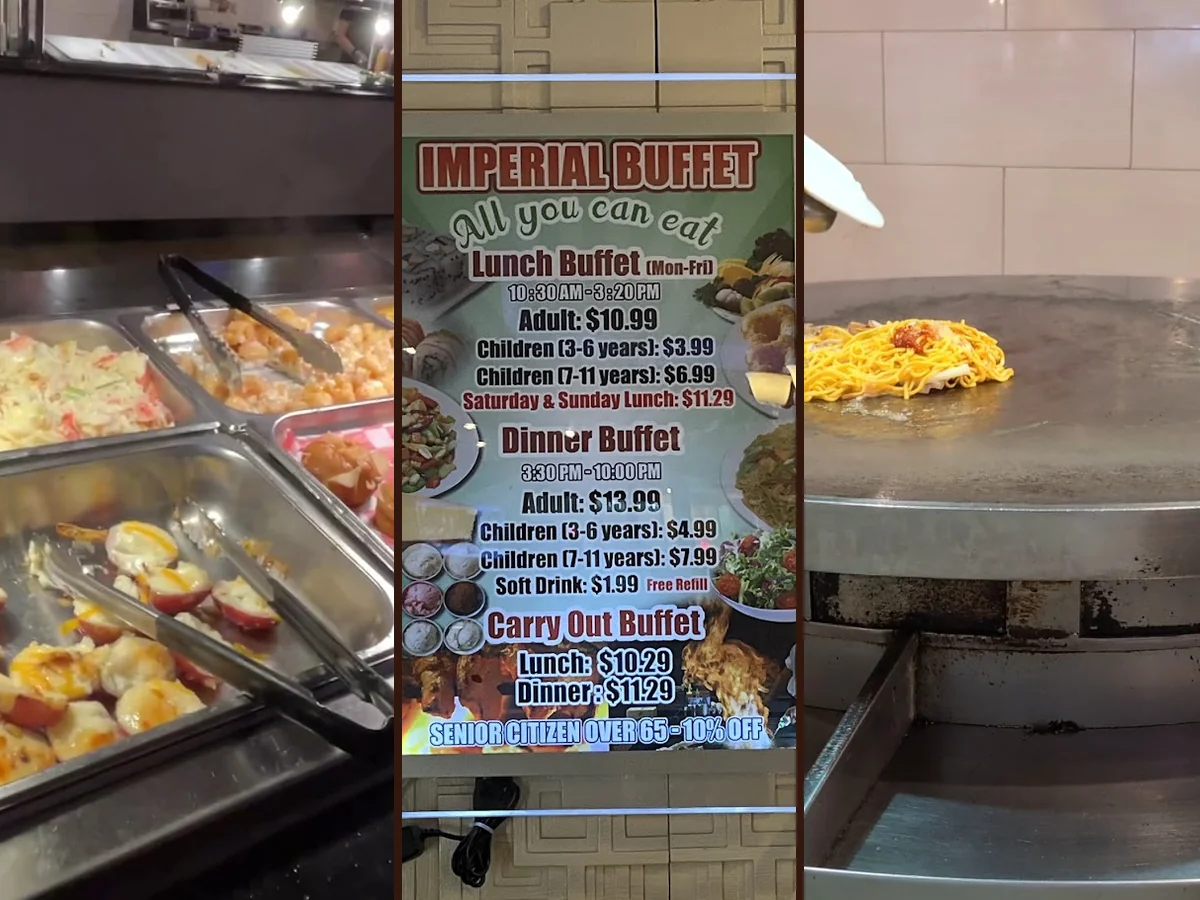 Fresh food arranged across the buffet line.